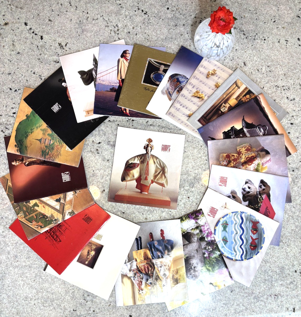 Lot of 27 Vintage Gump's Catalogs 1981-1989 San Francisco Luxury Ephemera VGC